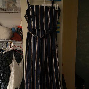 Two Piece Blue Crop Top and Pants